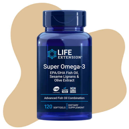 Super Omega-3 EPA/DHA Aceite de Pescado, Lignanos de Sésamo y Extracto de Oliva